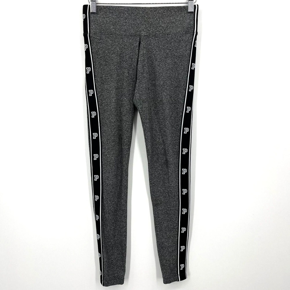 PINK Victoria's Secret Leggings Women's XS Gray Yoga‎ Athletic Stretch Pull On